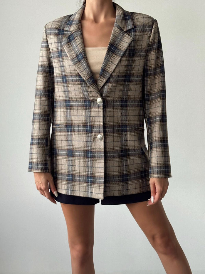 Blue plaid jacket