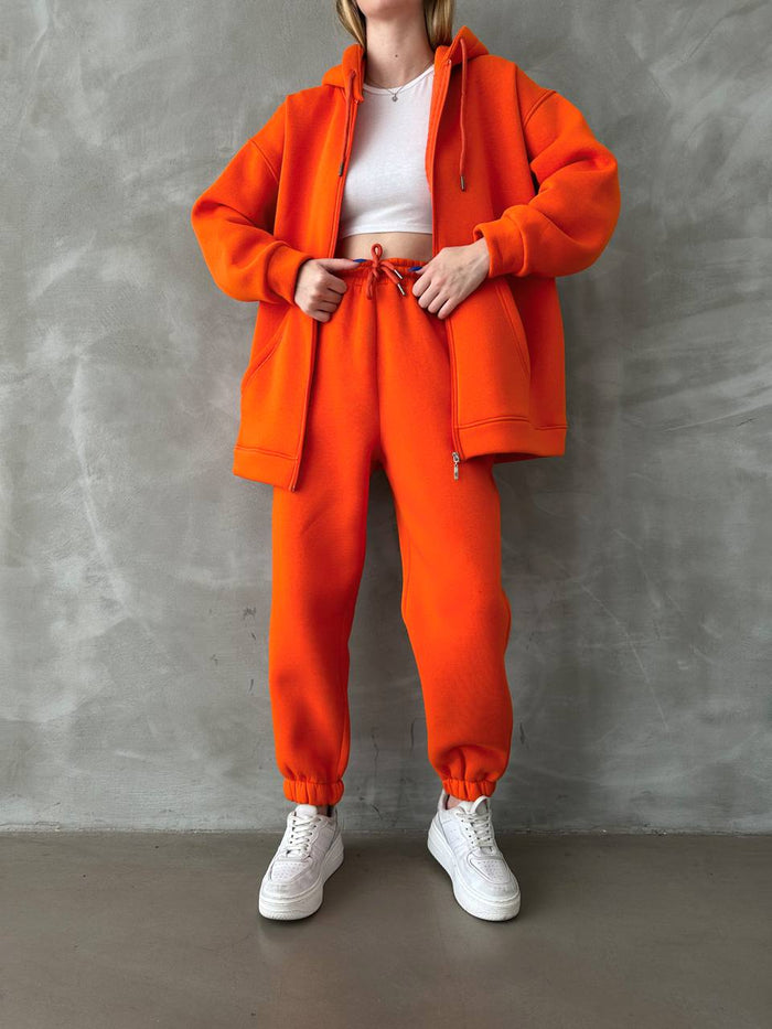 Orange free size tracksuit