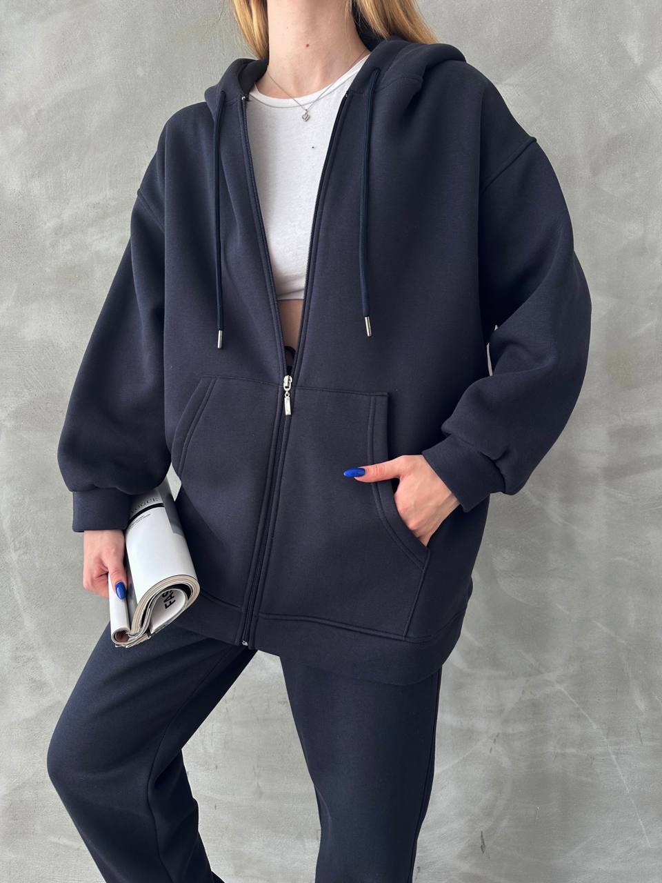 Navy free size tracksuit