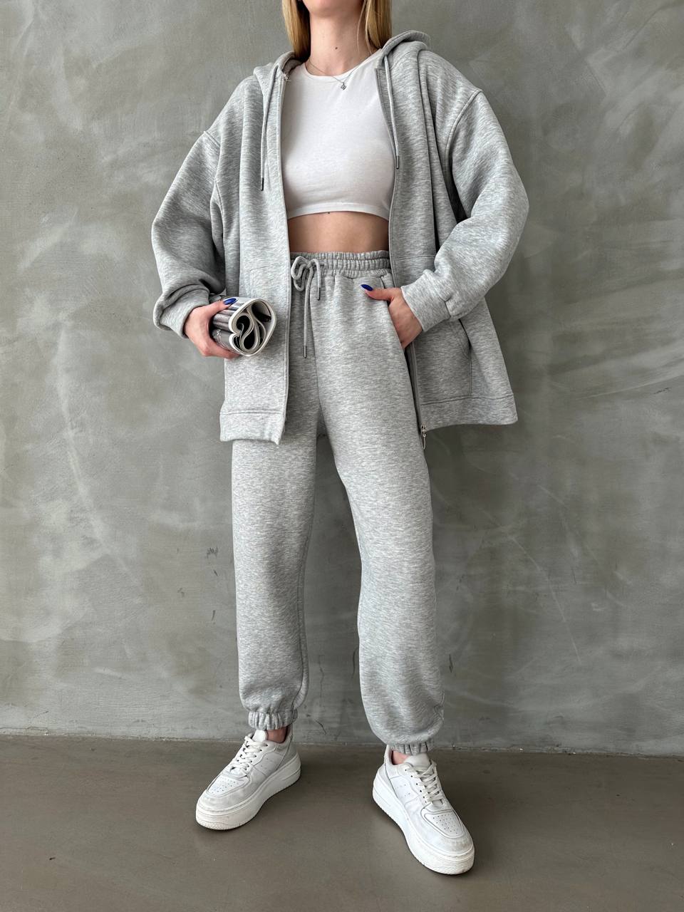 Grey free size tracksuit