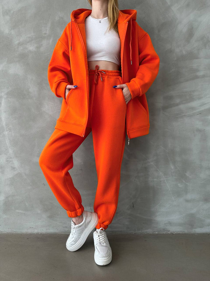 Orange free size tracksuit