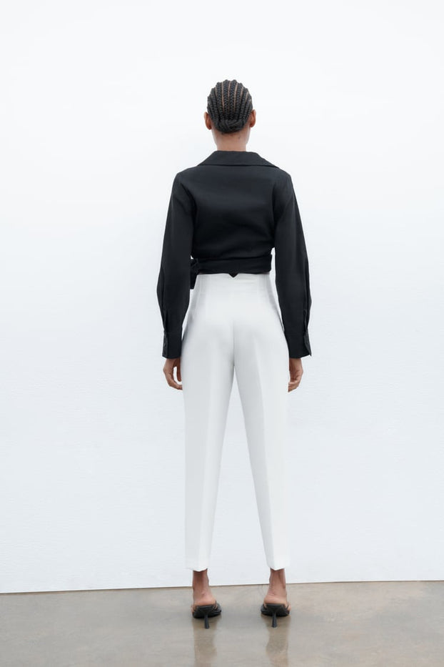 White orijinal brand design trousers 2304240001-01