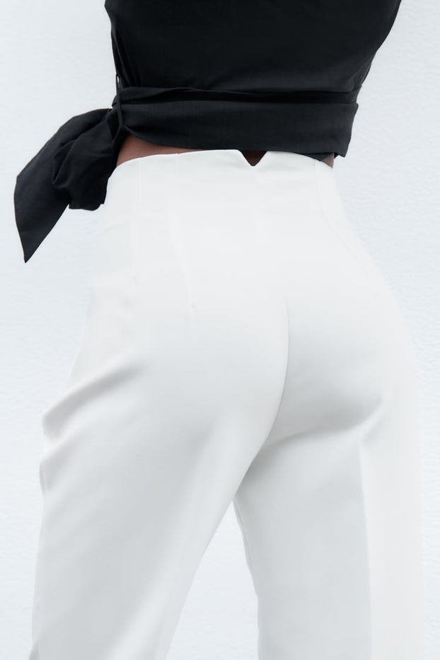 White orijinal brand design trousers 2304240001-01