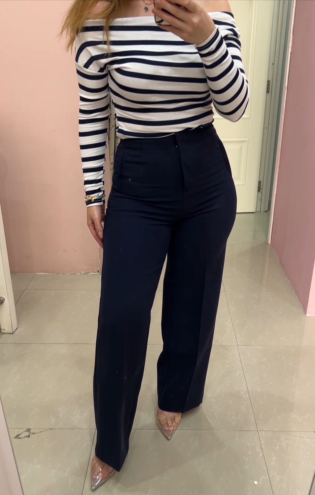 Orijinal  brand navy   wide leg trousers