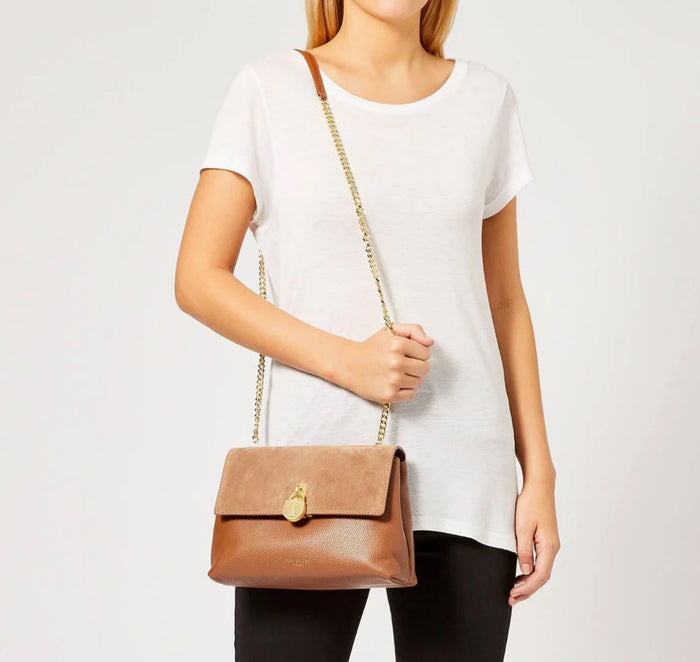 Ted Baker Helena Suede and Leather Cross-body Bag