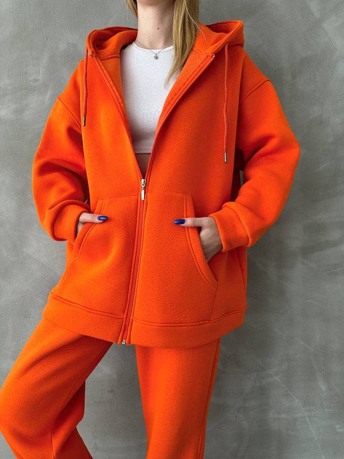 Orange free size tracksuit