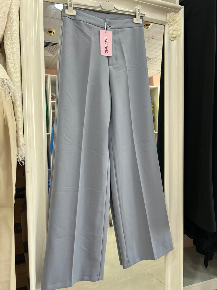 Atlas grey wide leg high waist trousers