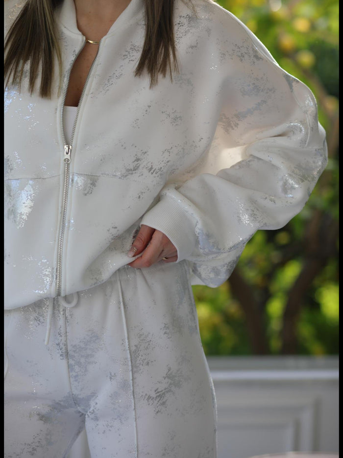 White gilded tracksuit