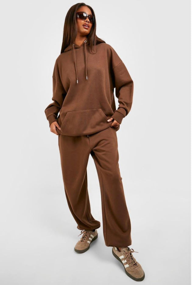 BROWN CASUAL SETS -WITH HOODIE