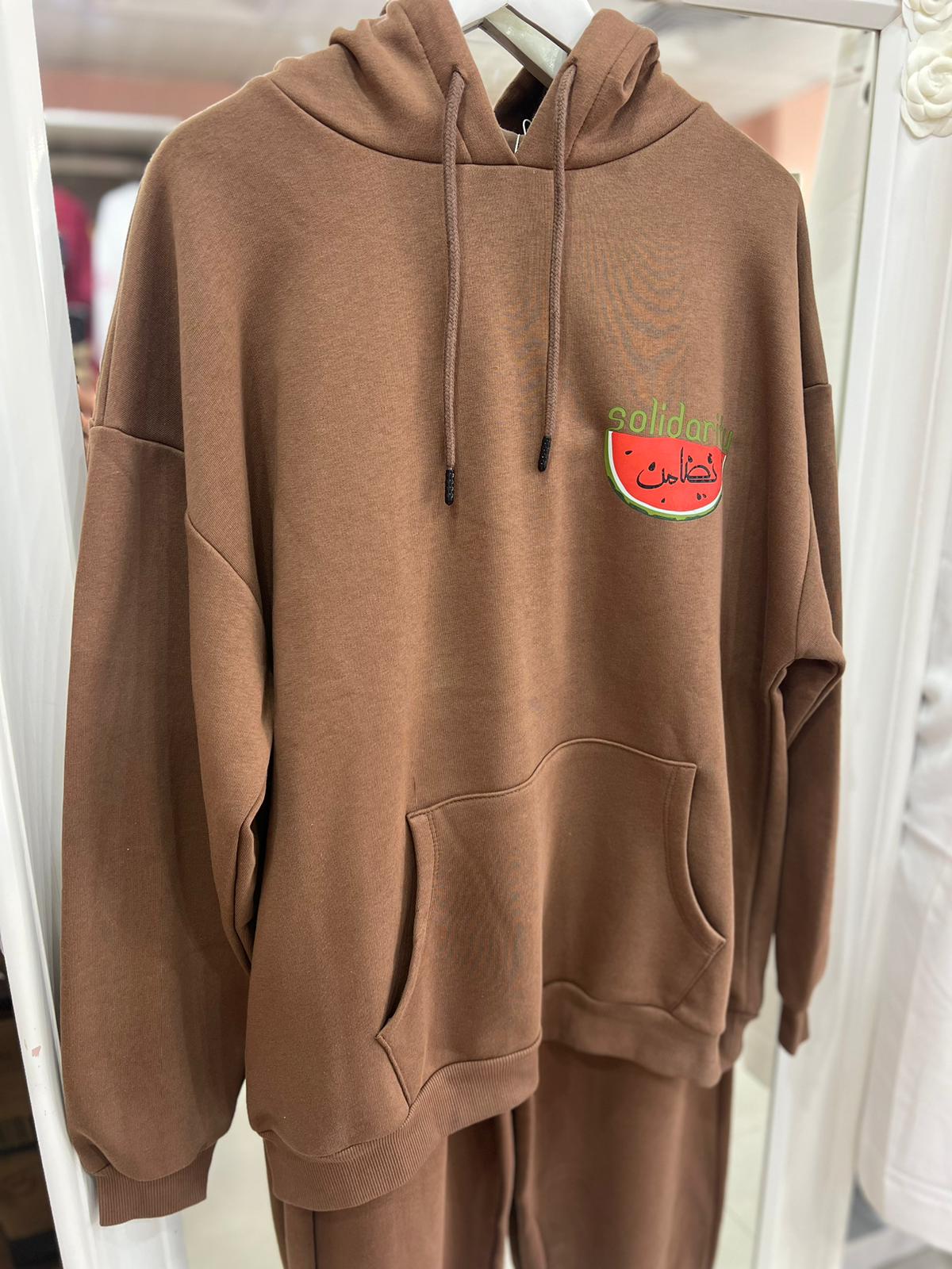 BROWN CASUAL SETS -WITH HOODIE