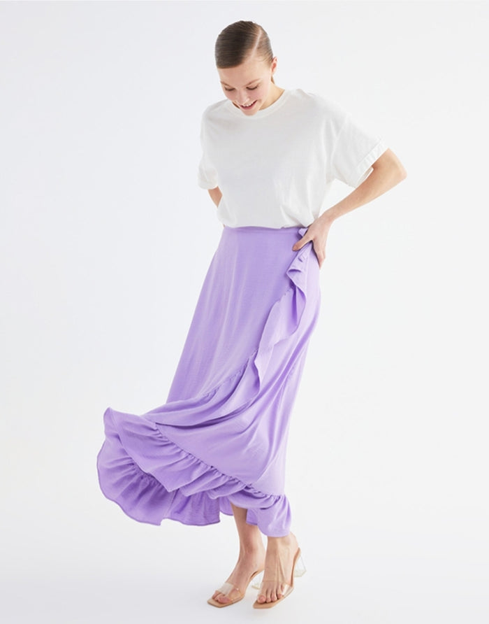 GATHERED MAXI SKIRT