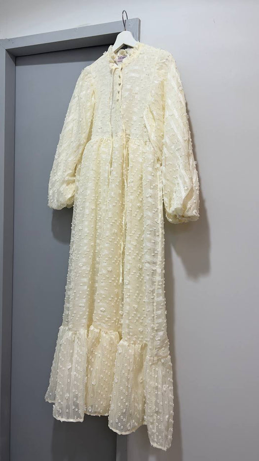 OFF WHITE EMBOSSED  DRESS 2309190001-06