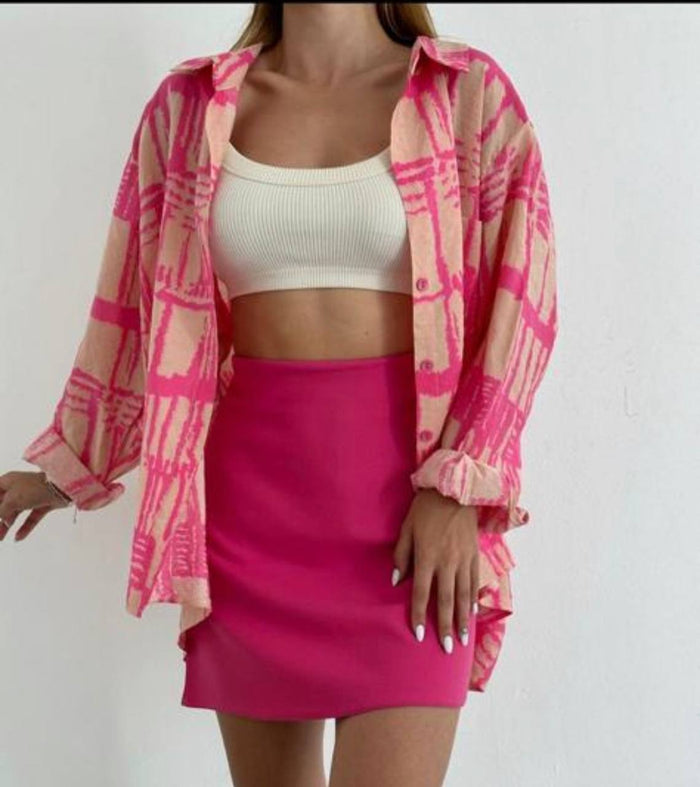 Pink oversize shirt