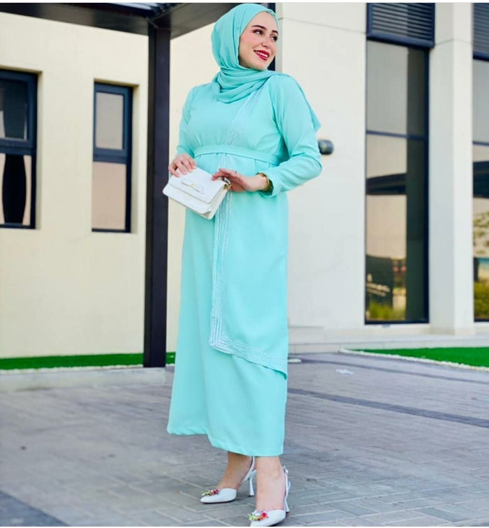 Blue Escarvio Abaya