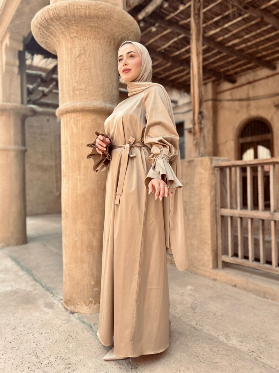 Beige stylish Abaya