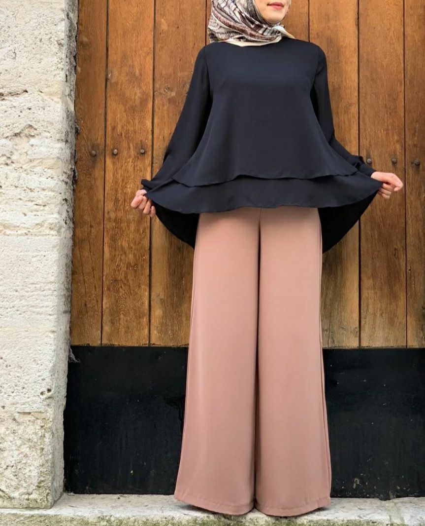 Brown skirt pants