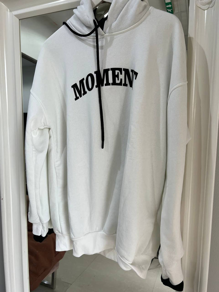 White oversize hoodie