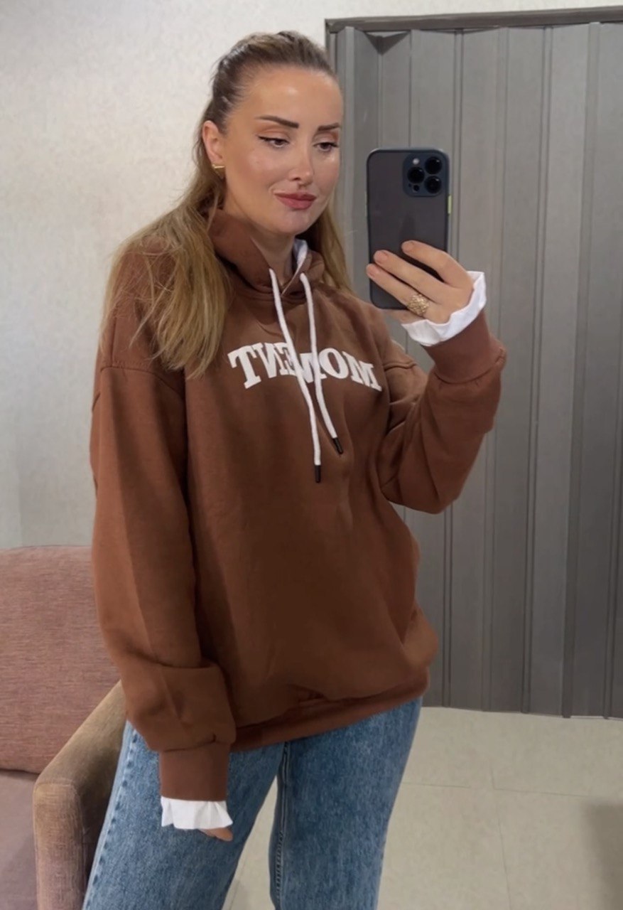 Brown oversize hoodie