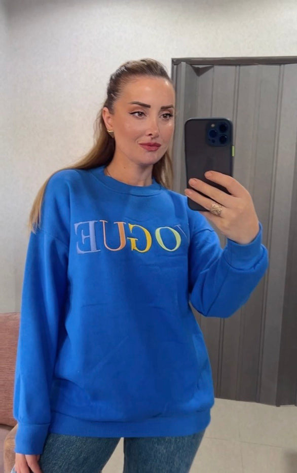 Blue voque sweatshirt