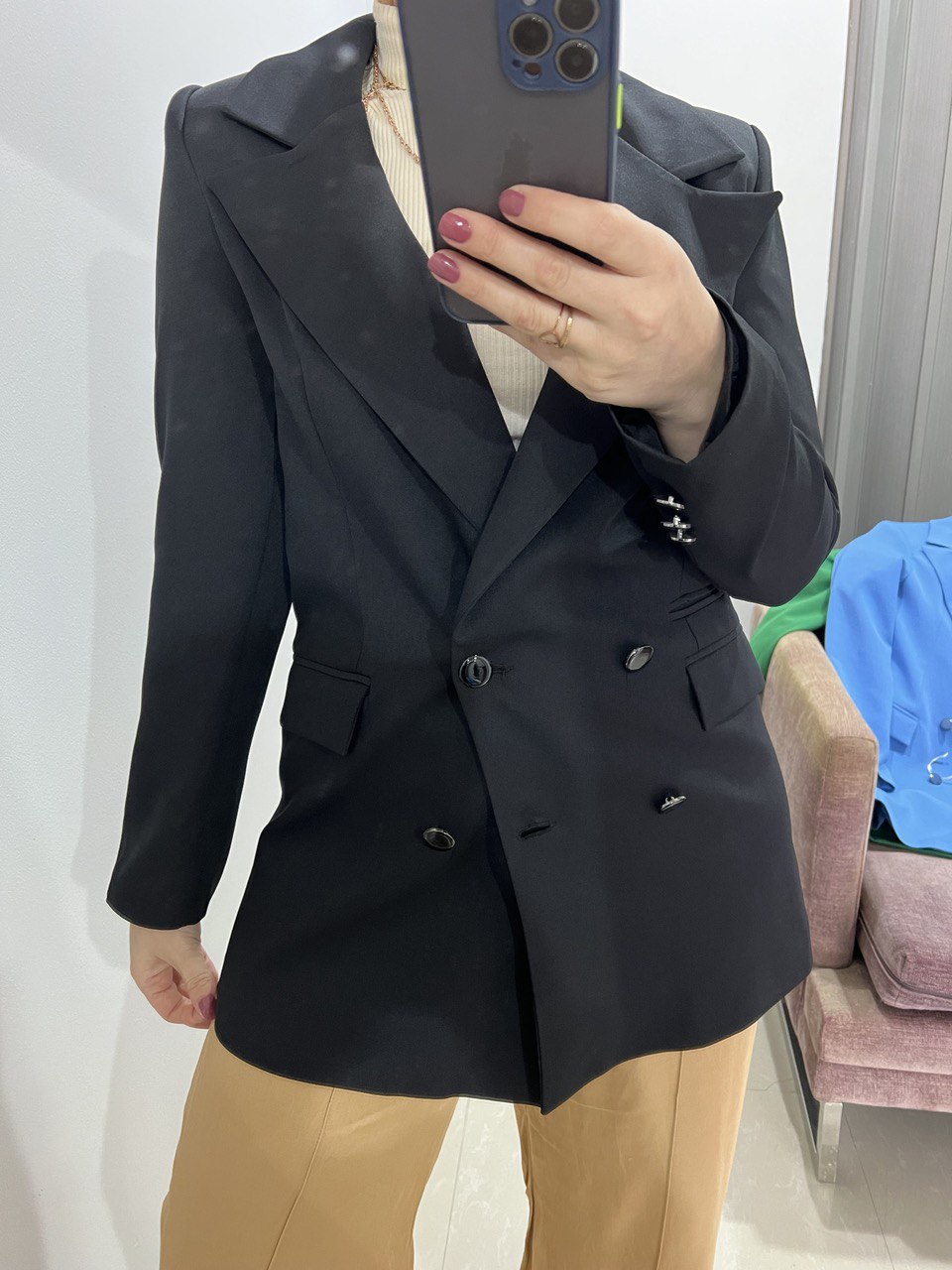 Black long blazer