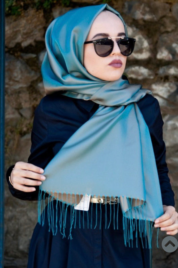 taffeta tasseled shawl